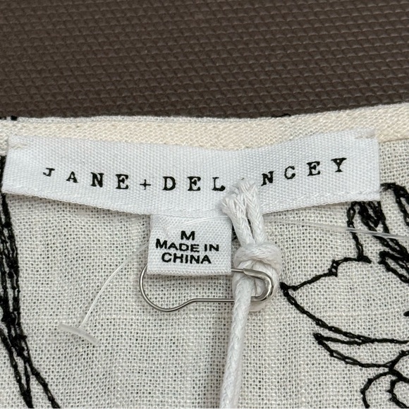 Jane + Delancey Linen Blend Tiered Dress Sleeveless Thin Floral Print NWT Medium - Picture 3 of 7